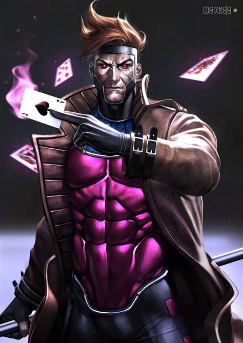 Gambit by Alex Malveda on ArtStation Gambit X Men, Gambit Marvel, Rogue ...