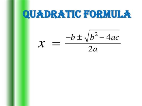 Ppt Quadratic Formula Powerpoint Presentation Free Download Id 6151802