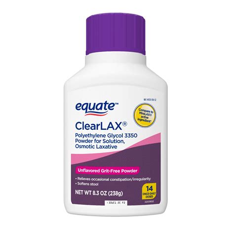 Equate Clearlax Polyethylene Glycol Unflavored Powder For Solution