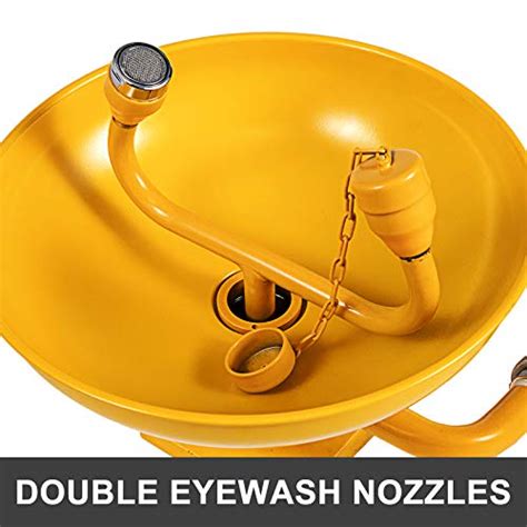 Bestequip Emergency Eyewash Wall Mounted Eye Wash Safety 304 Stainless Steel Abs Coating Eye