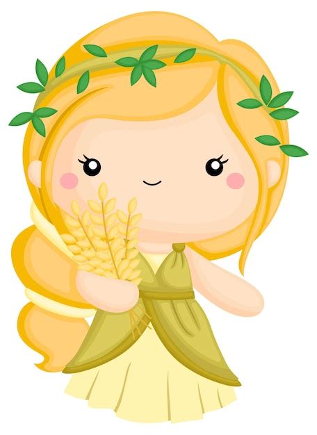 Premium Vector A Vector Of The Greek Goddess Demeter