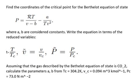 Solved Find The Coordinates Of The Critical Point For The Chegg