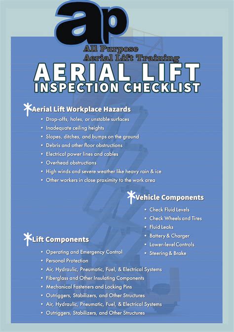 Aerial Lift Inspection Checklist Blog