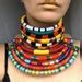 Colorful Necklace African Necklaces 2in1 Statement Etsy