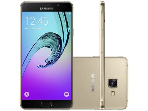 Smartphone Samsung Galaxy A7 2016 Duos 16GB Dourado Dual Chip 4G Câm