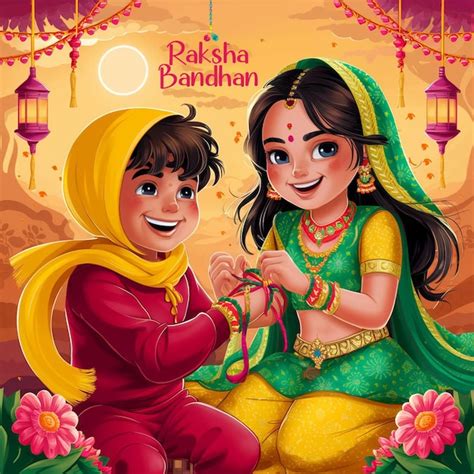 Premium Psd Happy Raksha Bandhan Social Media Post Design