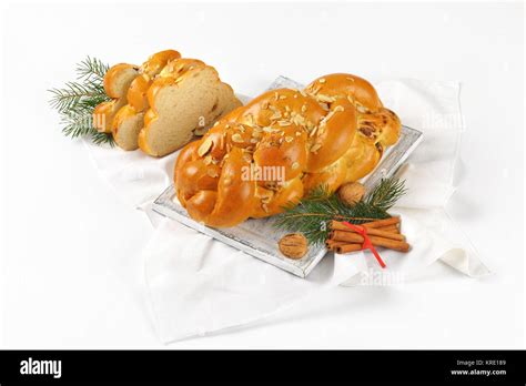 Christmas Sweet Braided Bread Stock Photo Alamy