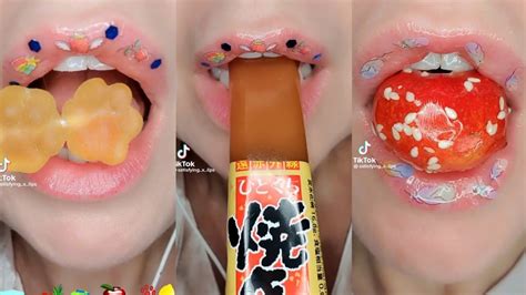 Asmr Oddly Satisfying Food Emoji🍭🧁🍬🍫 Challenge Mukbang Youtube