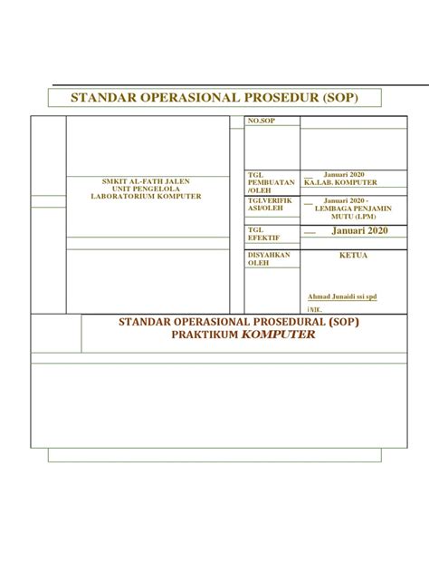 Sop Lab Komputer Pdf