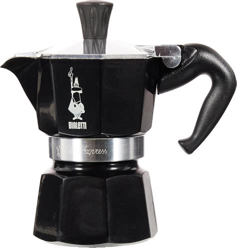 Bialetti Moka Express Black Caffettiera Alluminio Tazza Nero X