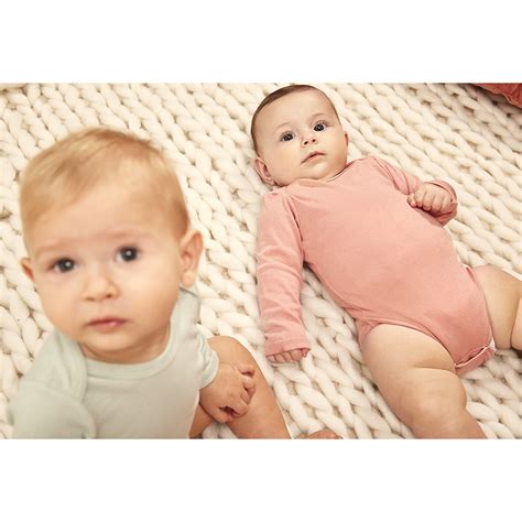 Lot de 5 bodies manches longues unis pour bébé fille Orchestra