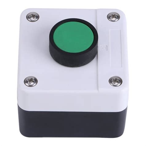 Momentary Push Button Switch Station Box Weatherproof Green Push