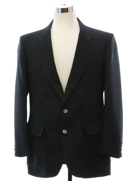 S Edgeworth Mens Black Disco Blazer Style Sport Gem