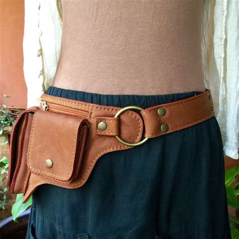 Leather Belt Bag | Fanny Pack | Travel Utility Belt Purse | Waist Bag