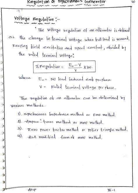 Solution Regulation Of Synchronous Generator Studypool