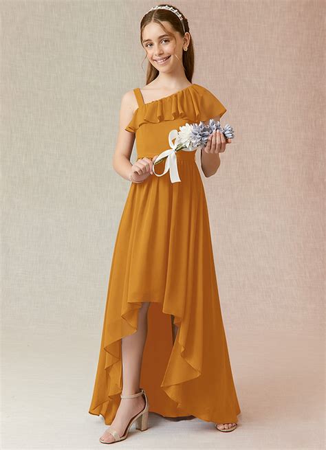 Butterscotch Azazie Mango Jbd Junior Bridesmaid Dresses Azazie