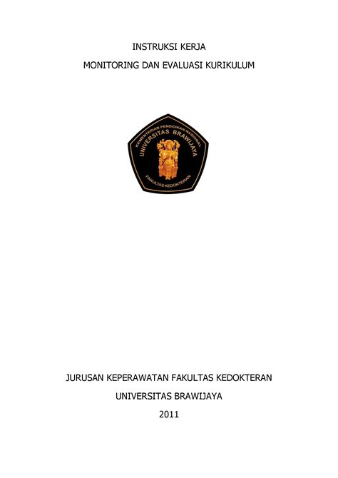 Pdf Instruksi Kerja Monitoring Dan Evaluasi Kurikulumpsik Fk Ub Ac Id