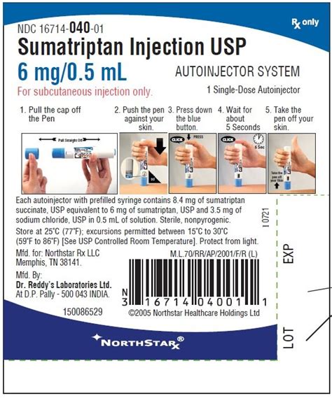 Sumatriptan Injection Package Insert Drugs