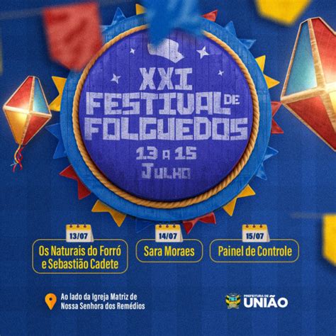 XXI Festival de Folguedos de União acontece de 13 a 15 de julho