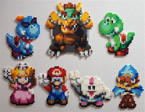 Super Mario Rpg Perler Beads Bit Pixel Art Perler Bead Art Mario Geno