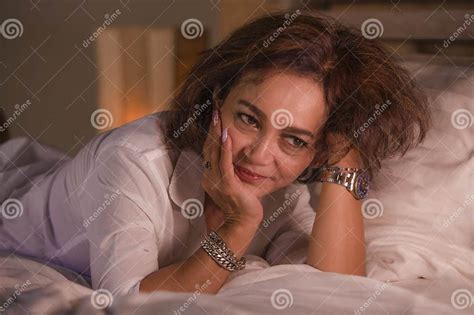 Happy And Beautiful Mature Woman Aged 50s To 60s Smiling Cheerful And