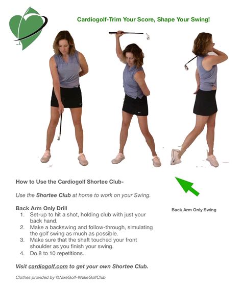 Cardiogolf Drills And Exercise Back Arm Only Cardiogolf Cardiogolf