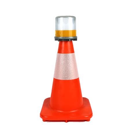 High Quality Road Safety Led Flashing Solar Traffic Cone Warning Light