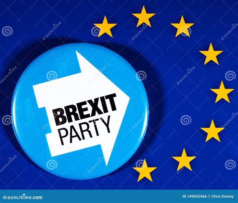 Brexit Party Logo And The Eu Flag Editorial Photo Image Of Nigel