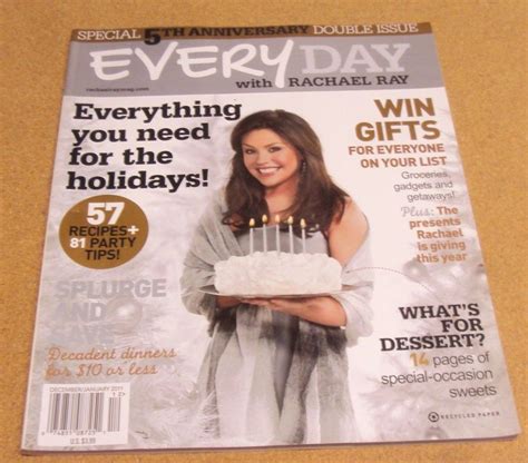 Everyday With Rachael Ray Magazine December January 2011 Recipes