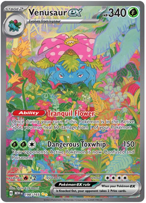 Venusaur Ex Scarlet And Violet 151 198 Pokemon Card