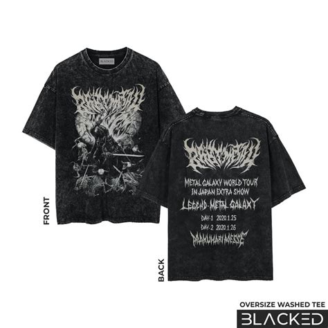 Kaos Baby Metal Warriors Oversize Stonewash Oversized Washed Tees Baju