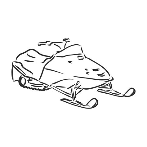 Snowmobile Vector Sketch 7308901 Vector Art At Vecteezy