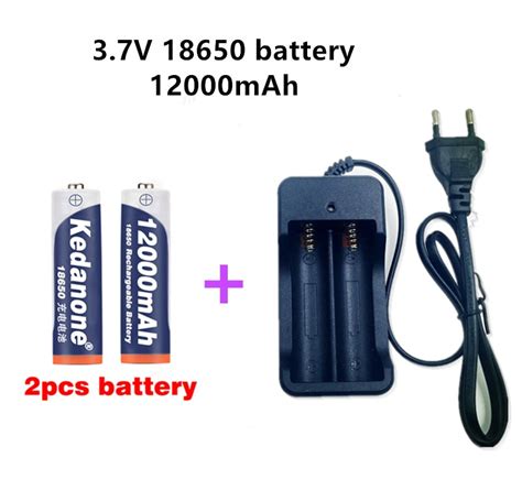 18650 Battery Rechargeable Battery 37v 18650 12000mah Capacity Li Ion