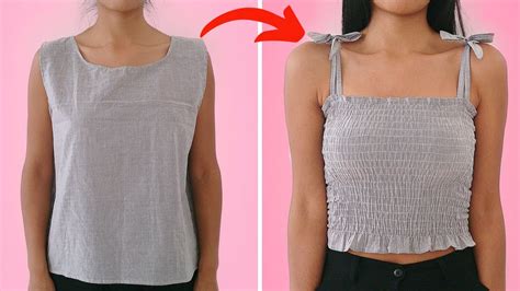 Diy De Blusa A Crop Como Reciclar Tu Ropa Vieja A Nueva Youtube