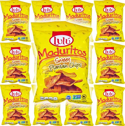 Lulu Maduritos Sweet Plantain Chips Gluten Free 14oz Bag