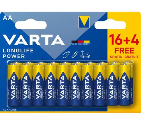 Piles Alcalines VARTA LR6 Longlife Power AA Piles Chargeur BUT