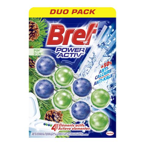 Lot De 4 BREF WC Power Activ Pin Duo Pack