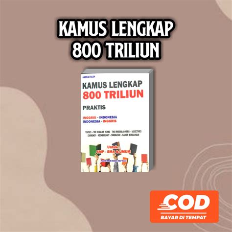 Jual Kamus Lengkap Bahasa Inggris Indonesia Indonesia Inggris 800