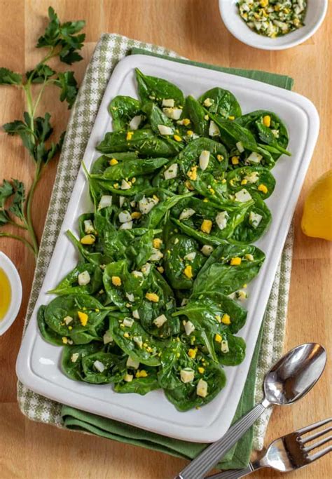 Spinach Salad Recipe With Lemon Dijon Dressing A Well Seasoned Kitchen