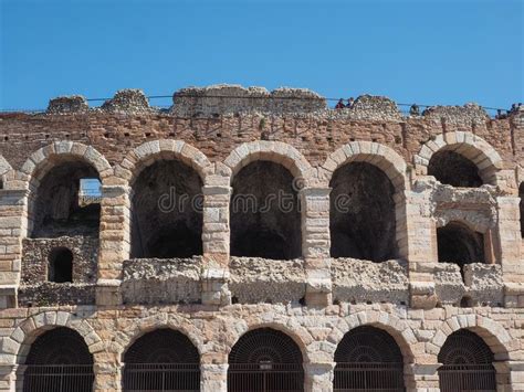 Verona Arena Roman Amphitheatre Stock Image Image Of Town European