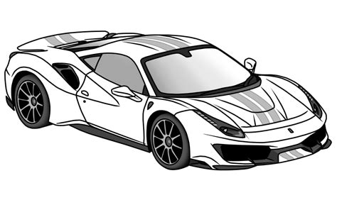 Ferrari 488 Coloring Pages