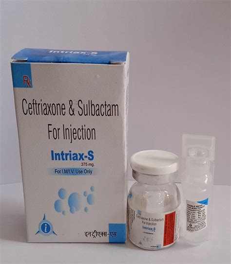 Ceftriaxone Sulbactam Intriax S 375mg Integrated Laboratories Pvt Ltd