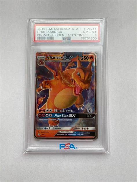 Pok Mon Psa Charizard Gx Hidden Fates Tin Promo Sm Kaufen