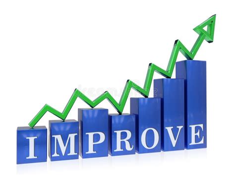 Improve Graph Indicates Improvement Plan And Data Stock Illustration