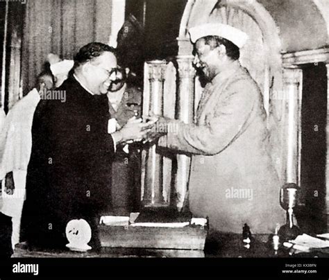 Dr. Babasaheb Ambedkar, chairman of the Drafting Committee, presenting ...