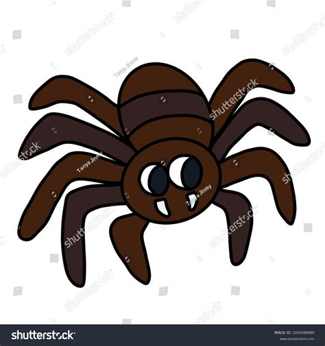 Cute Halloween Spider Cartoon Illustration Stock Illustration 2200288989 | Shutterstock