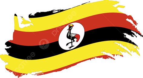 Bandeira De Uganda Com Imagens De Clipart De Traçado De Pincel Acenando Hd Png Pincel De