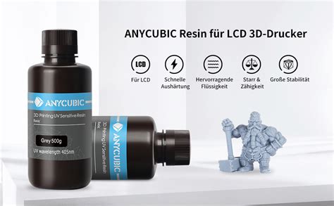 Anycubic Resina Uv Nm De Fotopol Mero Para Impresora D Universal De