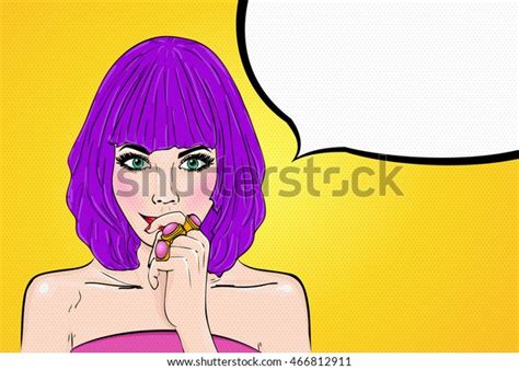 Comic Girl Speech Bubble Pop Art Stock Vector Royalty Free 466812911 Shutterstock