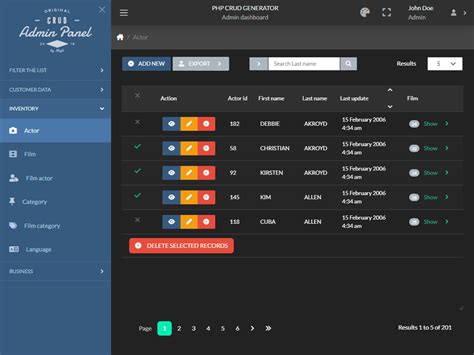 Php Crud Bootstrap Dashboard Generator Phpcg